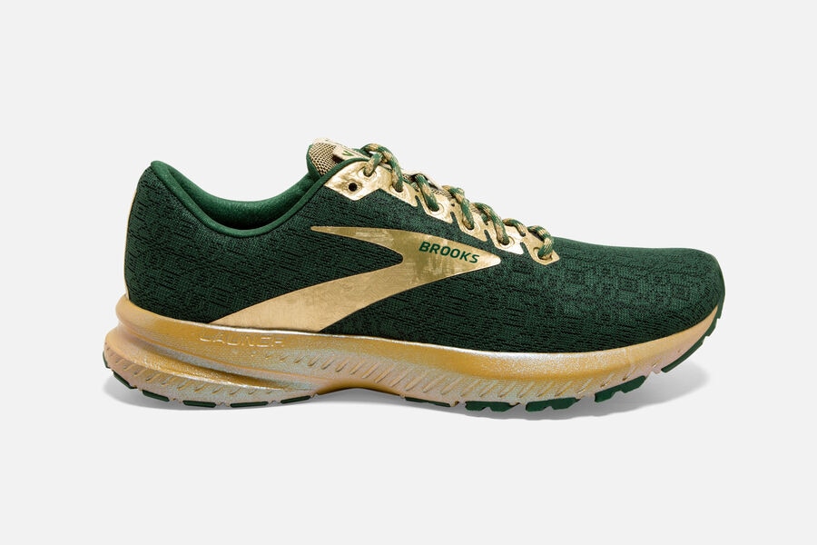 Brooks Launch 7 Womens Australia - Road Running Shoes - Green/Gold (332-JNYGH)